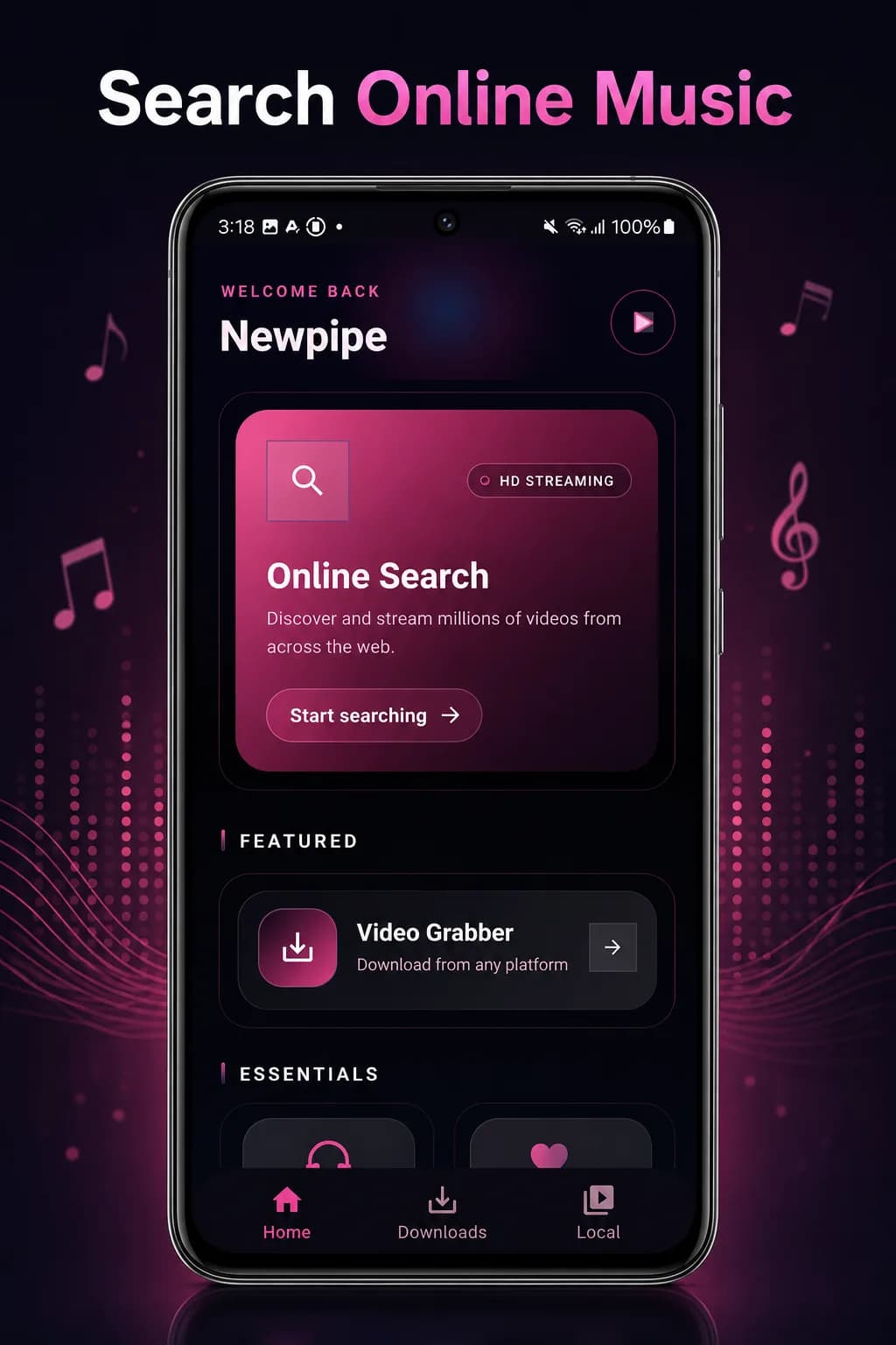 NewPipe مهكر — لقطة شاشة 1